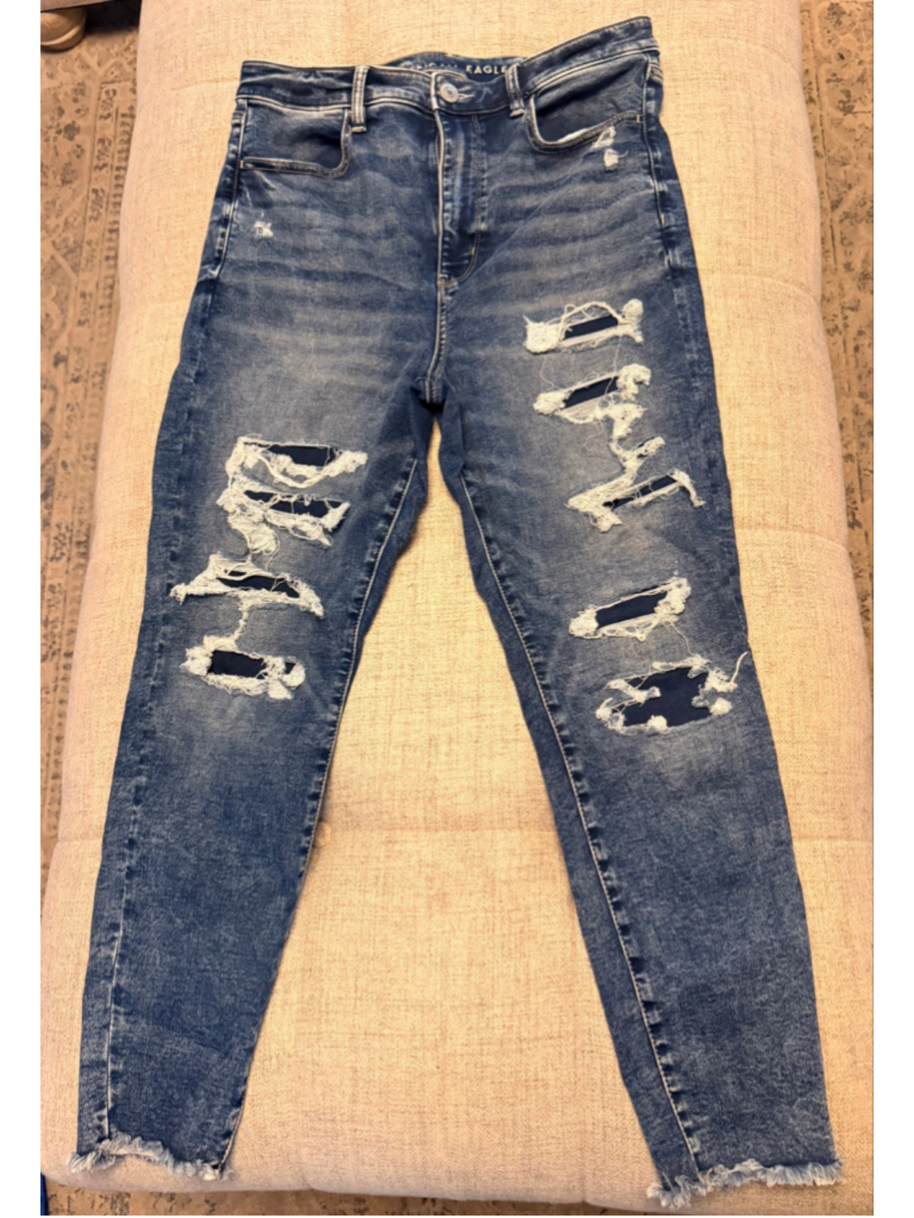 American Eagle Next Level Stretch Distressed Jeans Size 14 Short